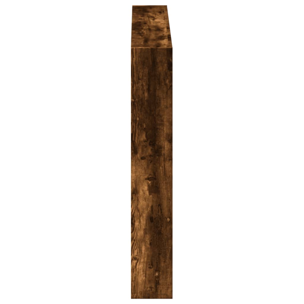 Testiera con Contenitore a LED Rovere Fumo 120x17x102 cm - homemem39