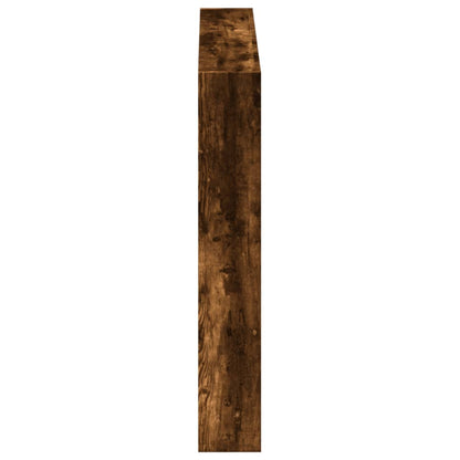 Testiera con Contenitore a LED Rovere Fumo 120x17x102 cm - homemem39