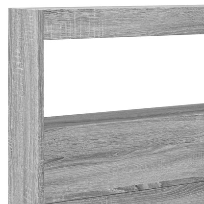 Testiera con Contenitore a LED Grigio Sonoma 220x17x102 cm - homemem39