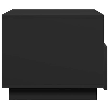 Tavolino da Soggiorno con Luci LED Nero 50x49x40 cm | homemem39