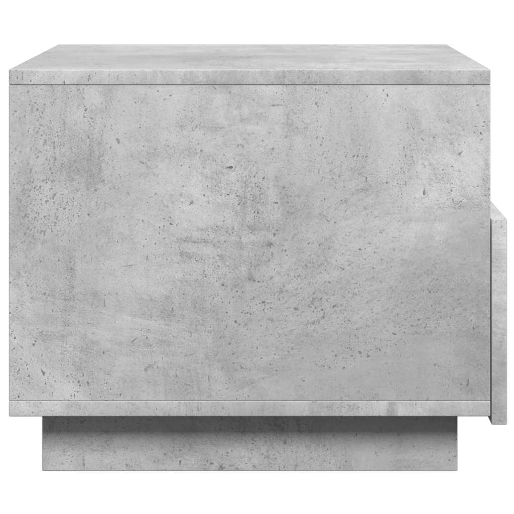 Tavolino da Soggiorno con Luci LED Grigio Cemento 50x49x40 cm | homemem39