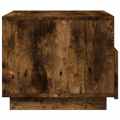 Tavolino da Soggiorno con Luci LED Rovere Fumo 50x49x40 cm | homemem39