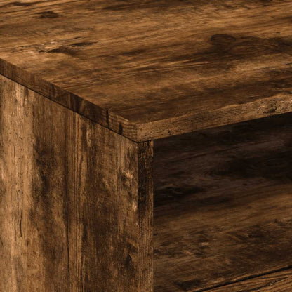 Tavolino da Soggiorno con Luci LED Rovere Fumo 50x49x40 cm | homemem39
