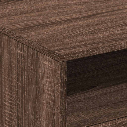Tavolino da Soggiorno con Luci LED Rovere Marrone 50x49x40 cm | homemem39