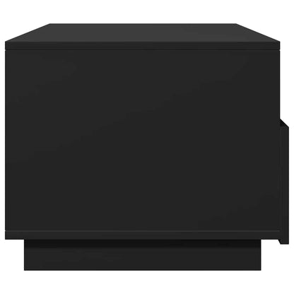 Tavolino da Soggiorno con Luci LED Nero 90x49x40 cm | homemem39