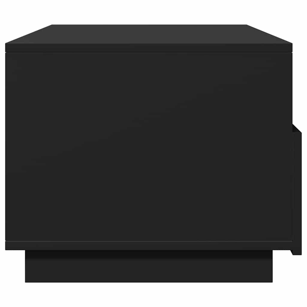 Tavolino da Soggiorno con Luci LED Nero 90x49x40 cm