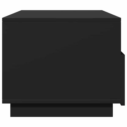 Tavolino da Soggiorno con Luci LED Nero 90x49x40 cm