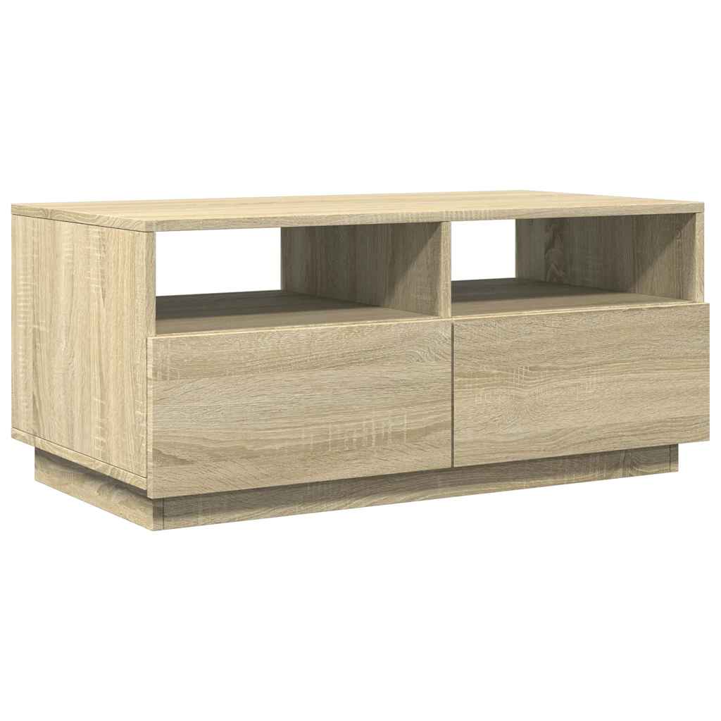 Tavolino da Salotto Gambe in Metallo Rovere Sonoma 90x49x40 cm | homemem39