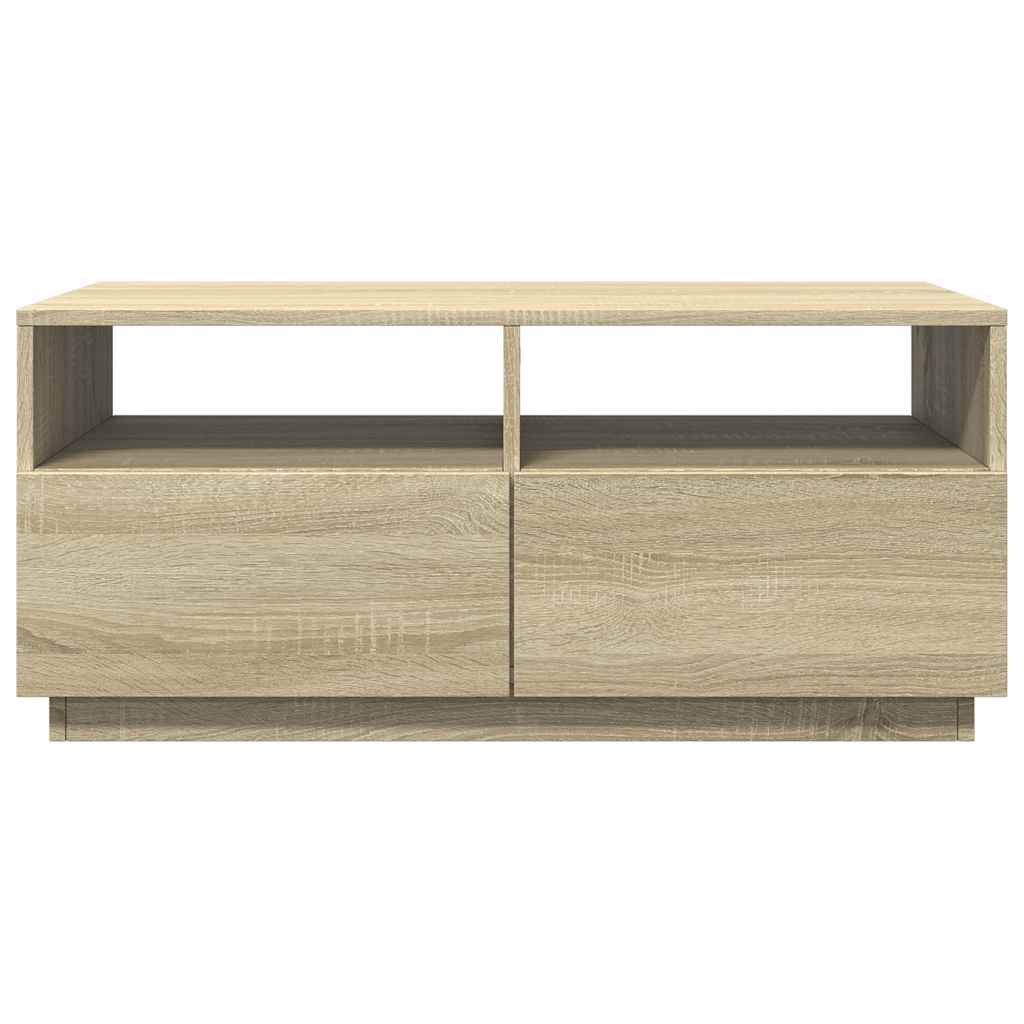Tavolino da Salotto Gambe in Metallo Rovere Sonoma 90x49x40 cm | homemem39
