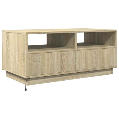 Tavolino da Salotto Gambe in Metallo Rovere Sonoma 90x49x40 cm | homemem39
