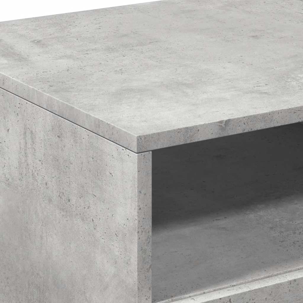 Tavolino da Soggiorno con Luci LED Grigio Cemento 90x49x40 cm | homemem39