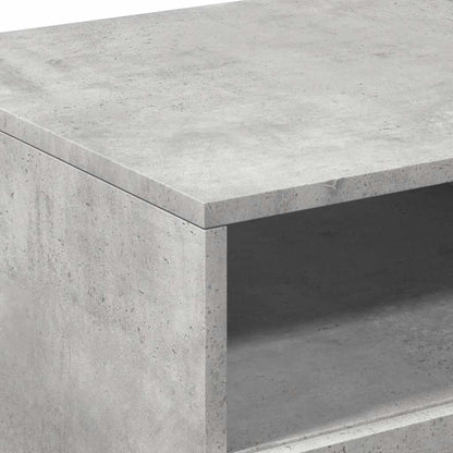 Tavolino da Soggiorno con Luci LED Grigio Cemento 90x49x40 cm | homemem39