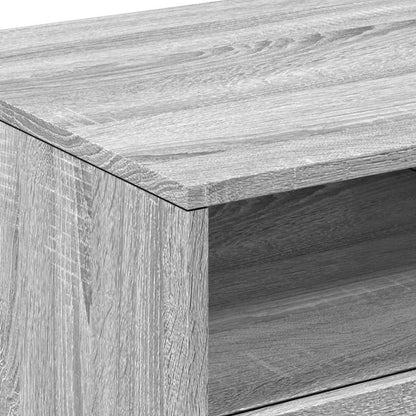 Tavolino da Soggiorno con Luci LED Grigio Sonoma 90x49x40 cm | homemem39