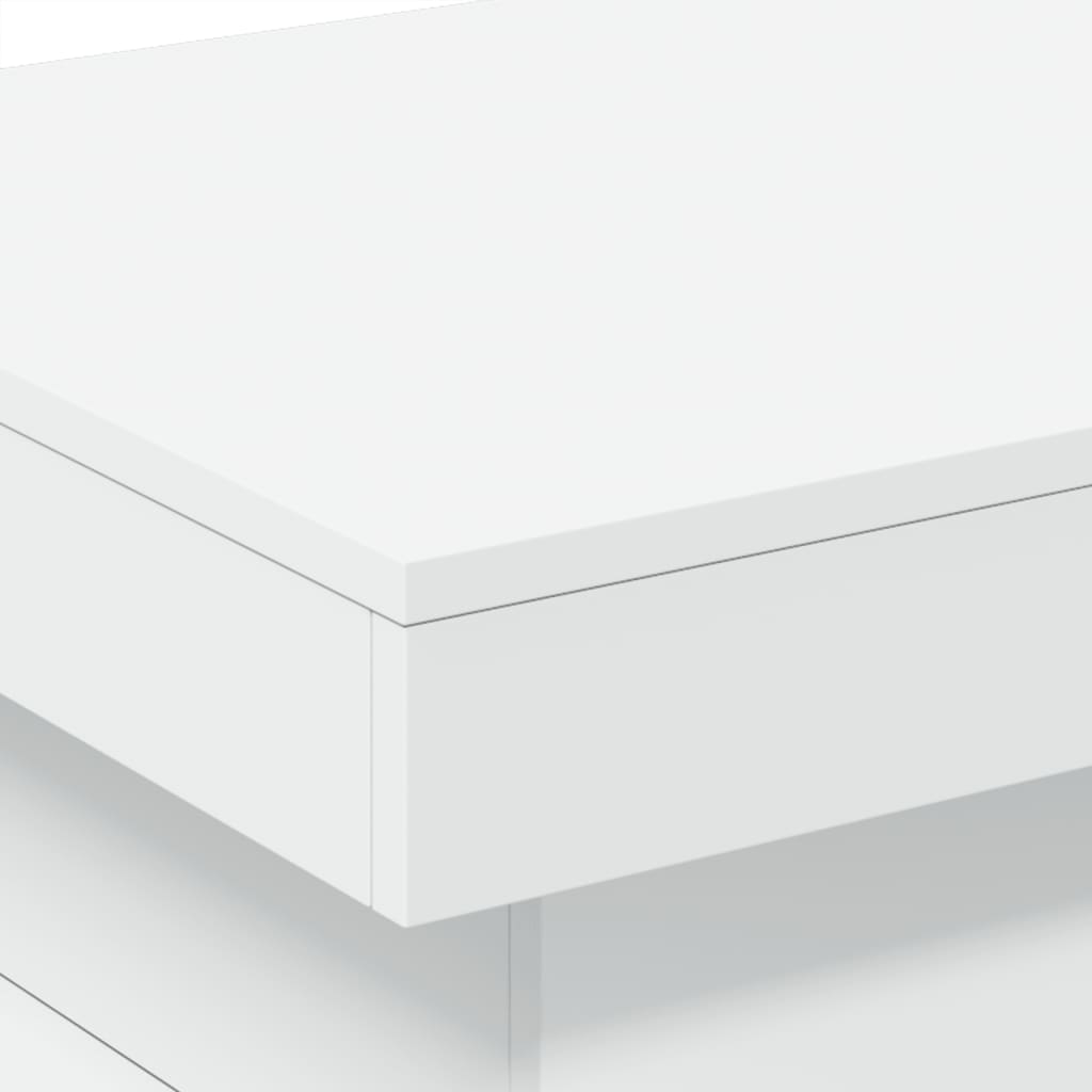Tavolino da Salotto con Luci LED Bianco 50x50x40 cm | homemem39