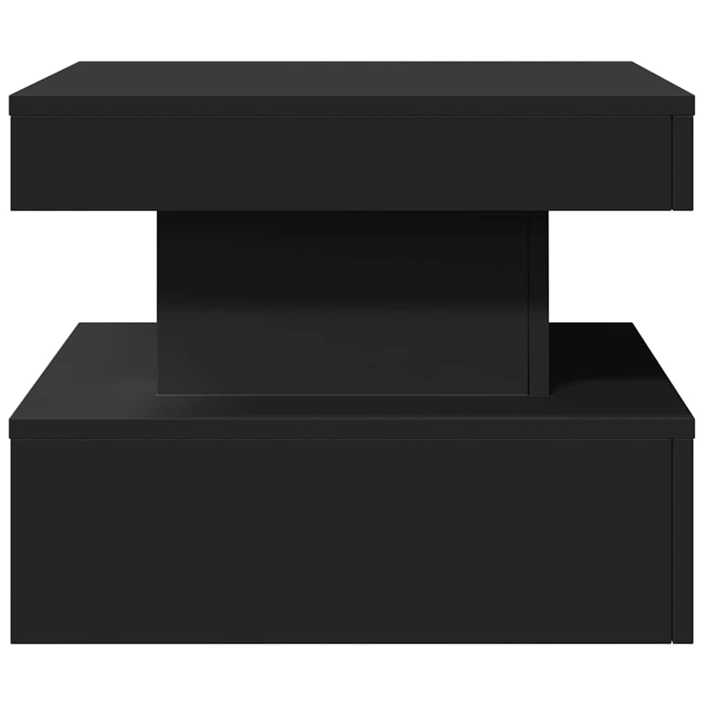 Tavolino da Salotto con Luci LED Nero 50x50x40 cm | homemem39