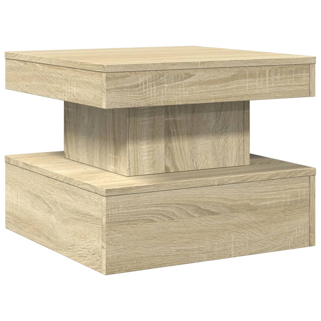 Tavolino da Salotto Gambe in Metallo Rovere Sonoma 50x50x40 cm | homemem39