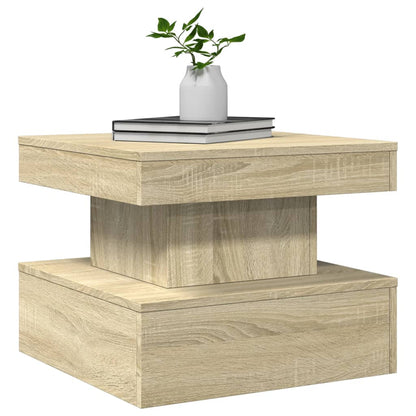 Tavolino da Salotto Gambe in Metallo Rovere Sonoma 50x50x40 cm | homemem39
