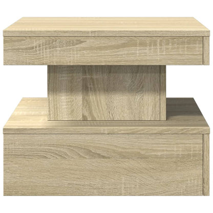 Tavolino da Salotto Gambe in Metallo Rovere Sonoma 50x50x40 cm | homemem39