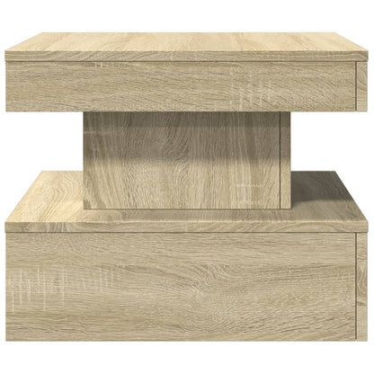 Tavolino da Salotto Gambe in Metallo Rovere Sonoma 50x50x40 cm | homemem39