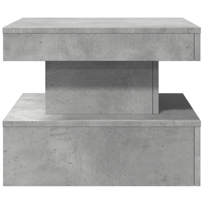 Tavolino da Salotto con Luci LED Grigio Cemento 50x50x40 cm | homemem39