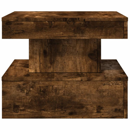Tavolino da Soggiorno con Luci LED Rovere Sonoma 50x50x40 cm | homemem39