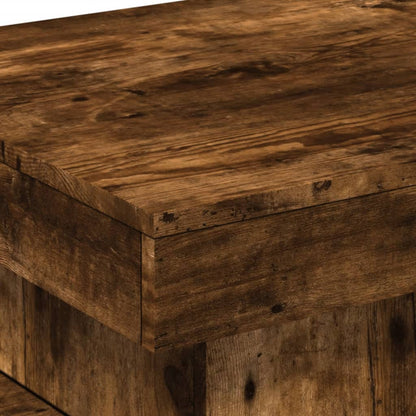 Tavolino da Soggiorno con Luci LED Rovere Sonoma 50x50x40 cm | homemem39
