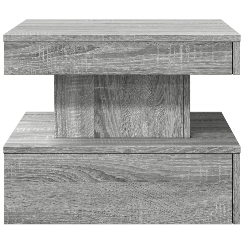 Tavolino da Salotto con Luci LED Grigio Sonoma 50x50x40 cm | homemem39