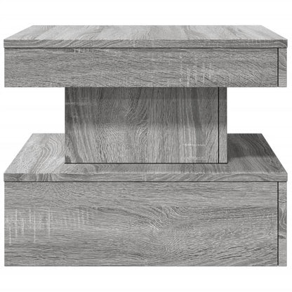 Tavolino da Salotto con Luci LED Grigio Sonoma 50x50x40 cm | homemem39