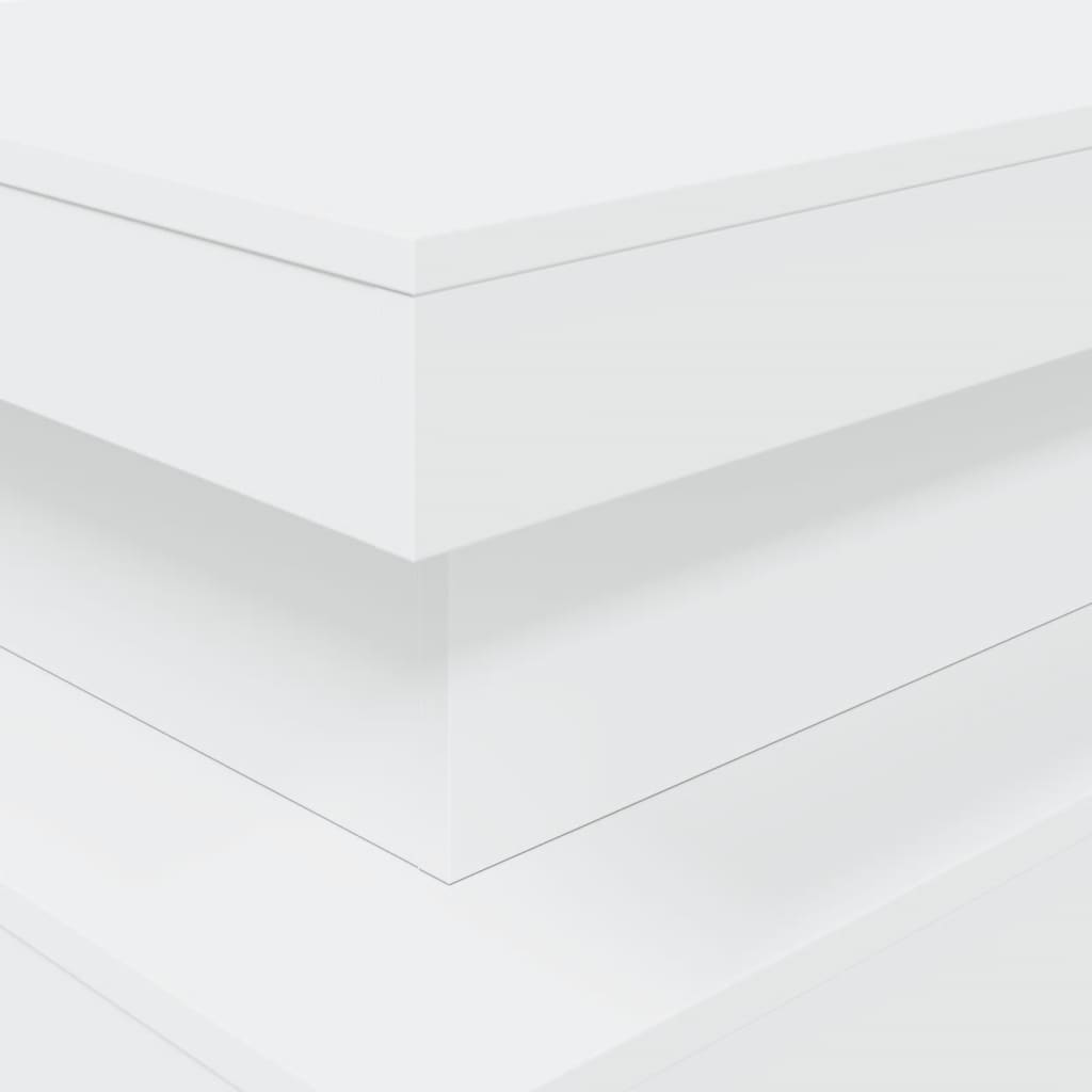 Tavolino da Soggiorno con Luci LED Bianco 90x50x40 cm | homemem39
