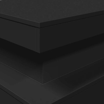 Tavolino da Soggiorno con Luci LED Nero 90x50x40 cm