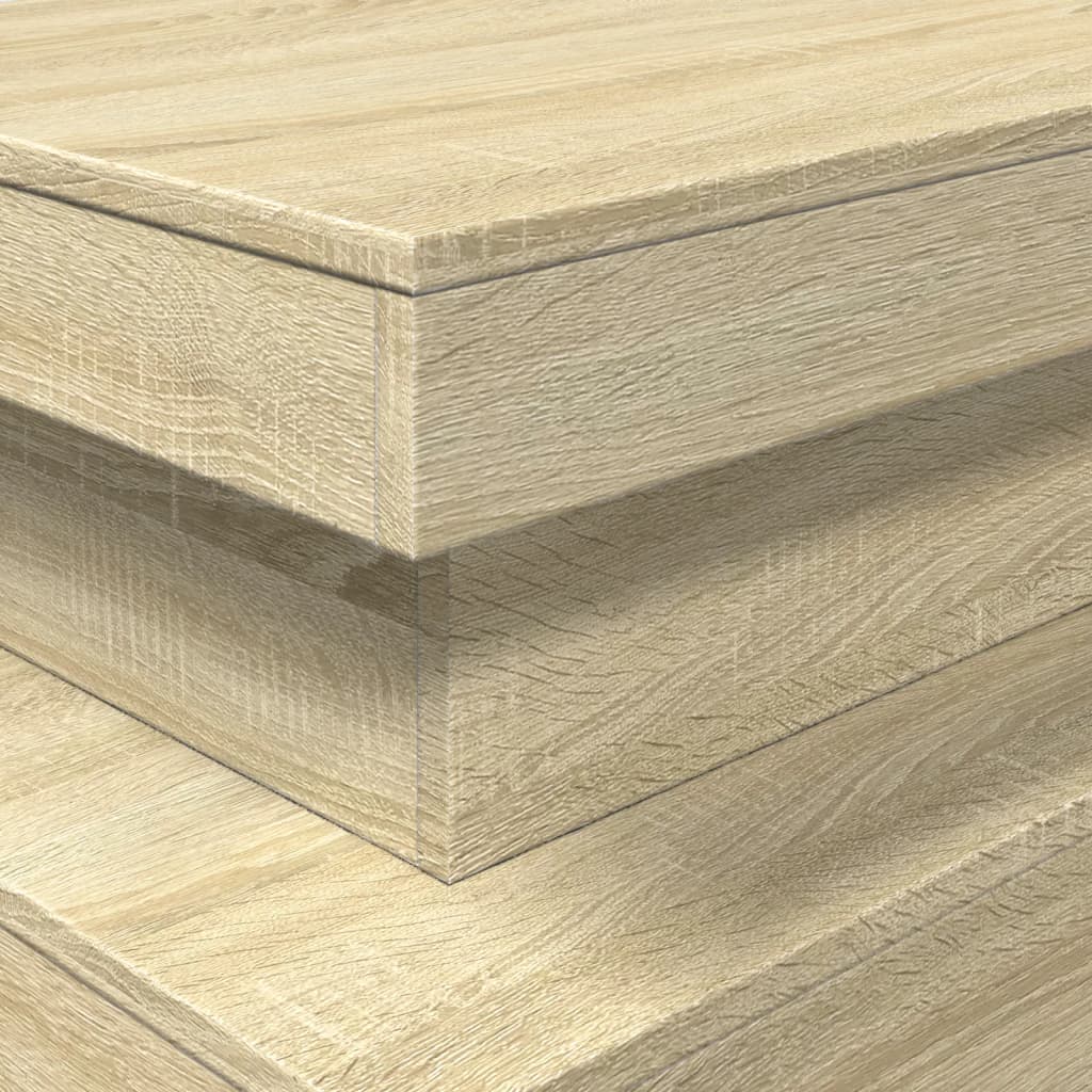 Tavolino da Soggiorno con Luci LED Rovere Sonoma 90x50x40 cm | homemem39