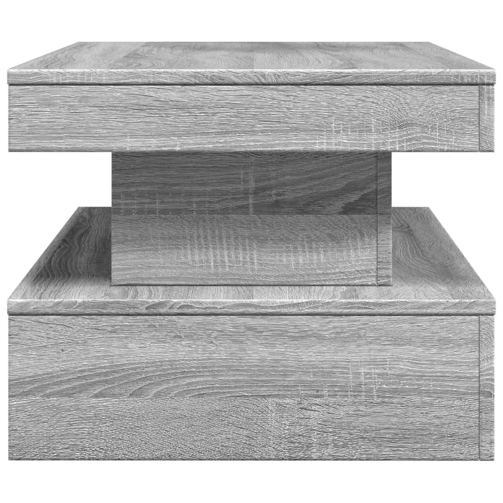 Tavolino da Soggiorno con Luci LED Grigio Sonoma 90x50x40 cm | homemem39