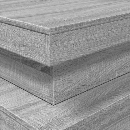 Tavolino da Soggiorno con Luci LED Grigio Sonoma 90x50x40 cm | homemem39