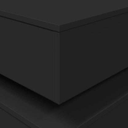 Tavolino da Salotto con Luci LED Nero 50x50x40 cm | homemem39