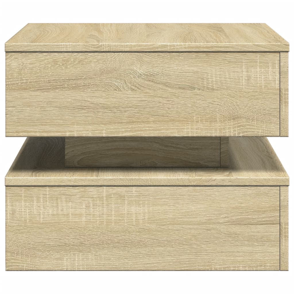Tavolino da Salotto Gambe in Metallo Rovere Sonoma 50x50x40 cm | homemem39