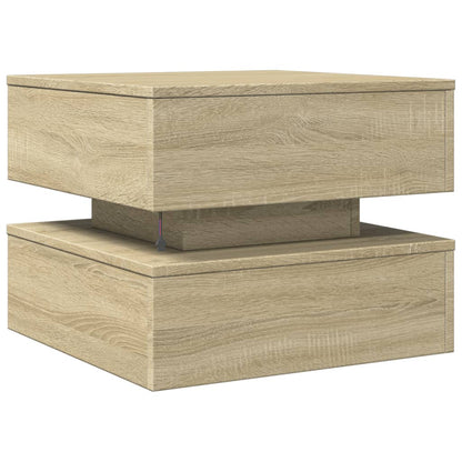 Tavolino da Salotto Gambe in Metallo Rovere Sonoma 50x50x40 cm | homemem39