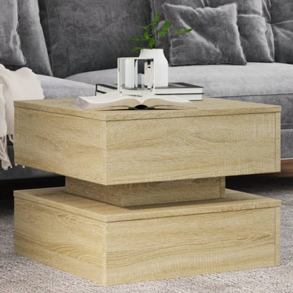 Tavolino da Salotto Gambe in Metallo Rovere Sonoma 50x50x40 cm | homemem39