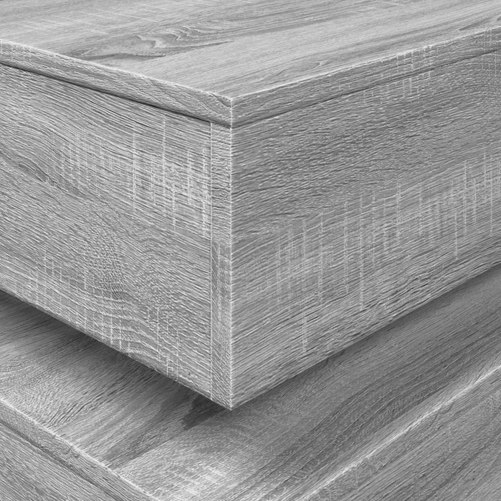 Tavolino da Salotto con Luci LED Grigio Sonoma 50x50x40 cm | homemem39