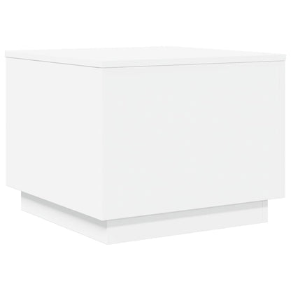 Tavolino da Salotto con Luci LED Bianco 50x50x40 cm | homemem39