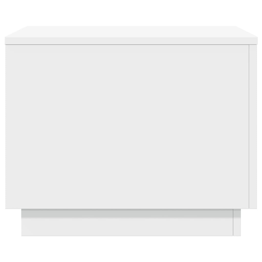Tavolino da Salotto con Luci LED Bianco 50x50x40 cm | homemem39