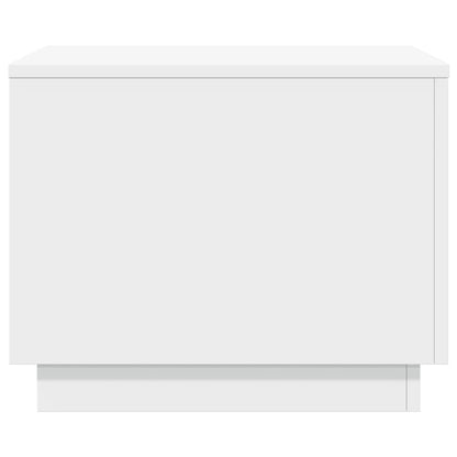 Tavolino da Salotto con Luci LED Bianco 50x50x40 cm | homemem39