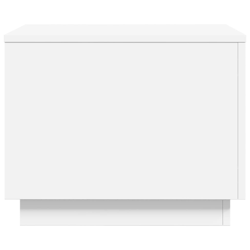 Tavolino da Salotto con Luci LED Bianco 50x50x40 cm | homemem39