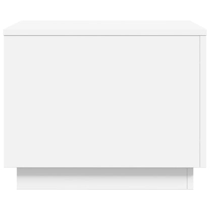 Tavolino da Salotto con Luci LED Bianco 50x50x40 cm | homemem39