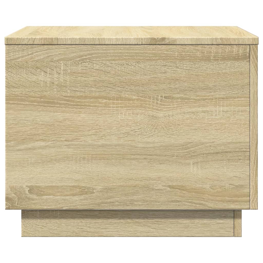 Tavolino da Salotto Gambe in Metallo Rovere Sonoma 50x50x40 cm