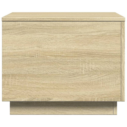 Tavolino da Salotto Gambe in Metallo Rovere Sonoma 50x50x40 cm