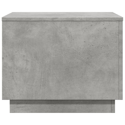 Tavolino da Salotto con Luci LED Grigio Cemento 50x50x40 cm | homemem39