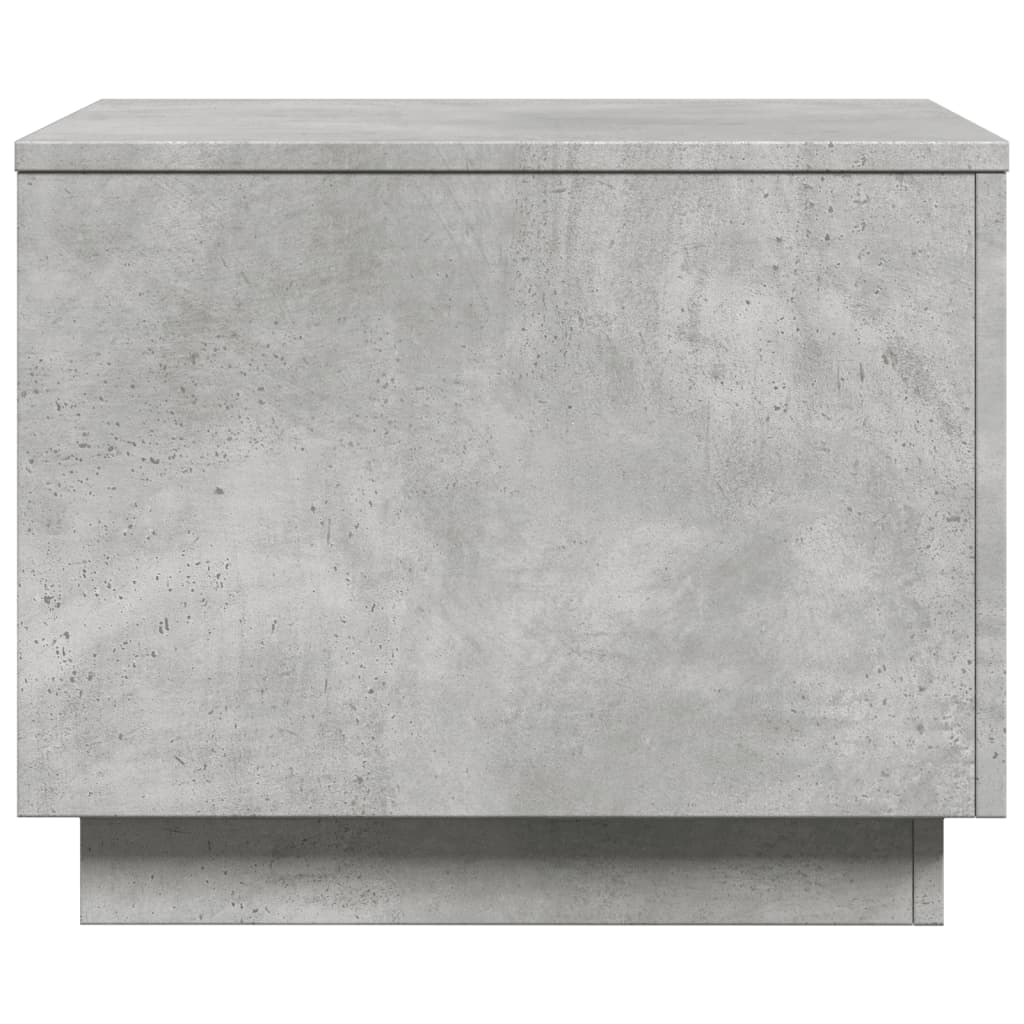 Tavolino da Salotto con Luci LED Grigio Cemento 50x50x40 cm | homemem39
