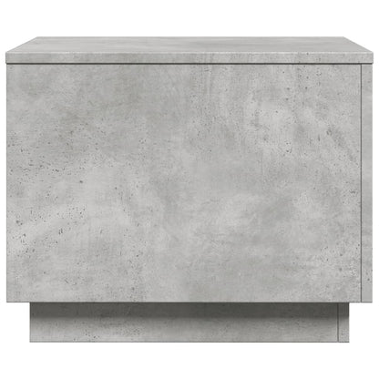 Tavolino da Salotto con Luci LED Grigio Cemento 50x50x40 cm | homemem39