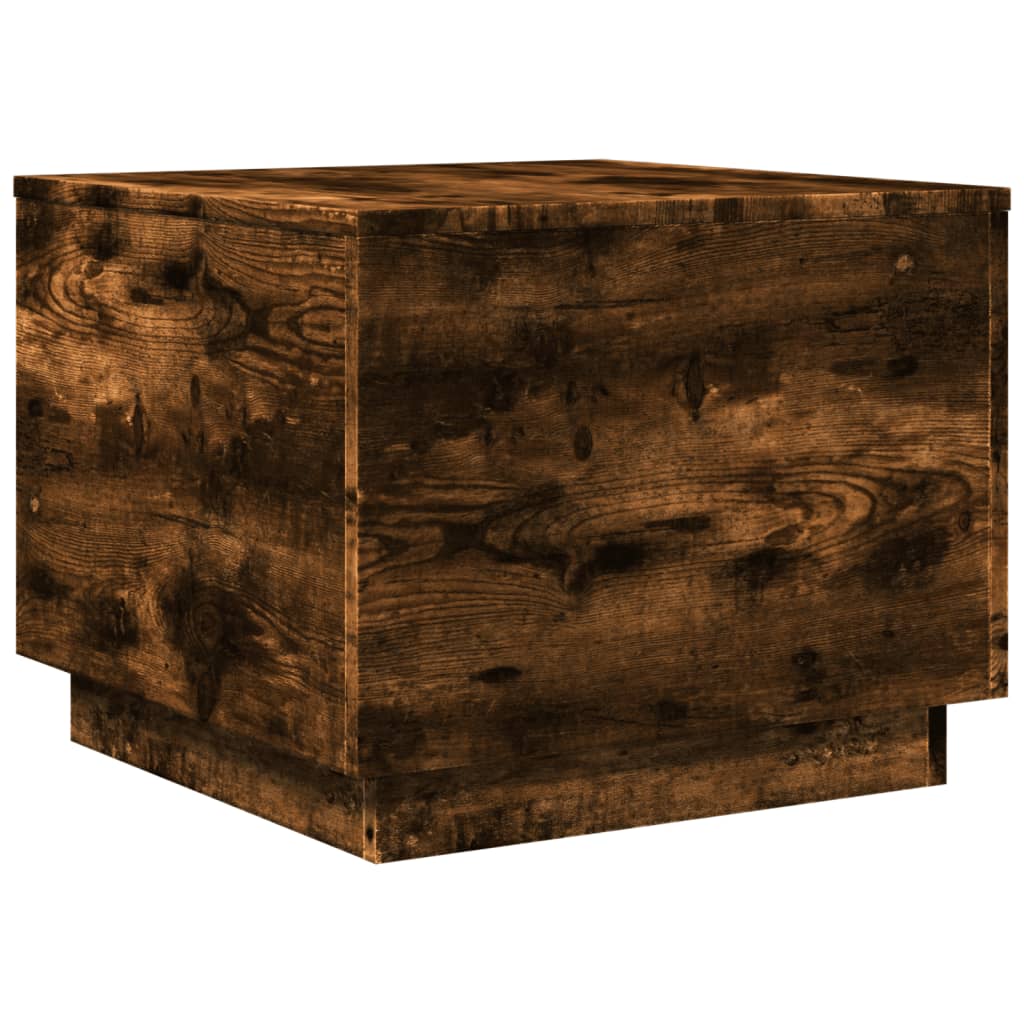 Tavolino da Soggiorno con Luci LED Rovere Sonoma 50x50x40 cm | homemem39