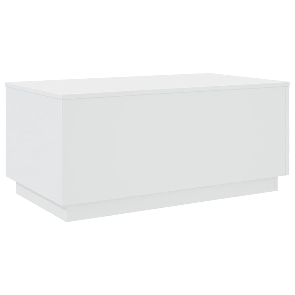 Tavolino da Soggiorno con Luci LED Bianco 90x50x40 cm | homemem39